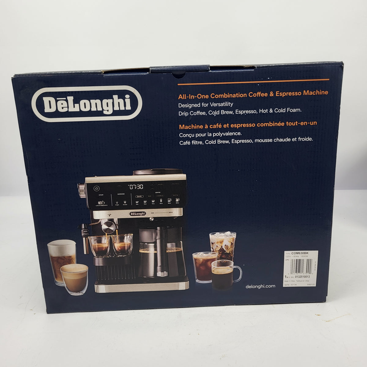  New De'Longhi All in One Combination Coffee & Espresso Machine COM630BK