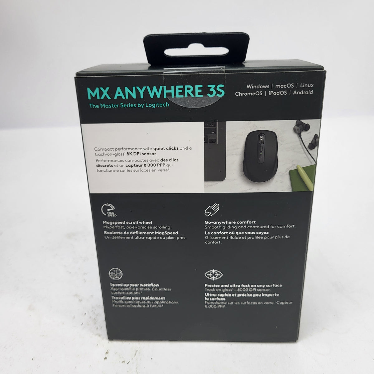 New Logitech MX Anywhere 3S 910-006928 Wireless Mouse Black