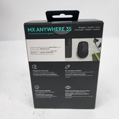 New Logitech MX Anywhere 3S 910-006928 Wireless Mouse Black