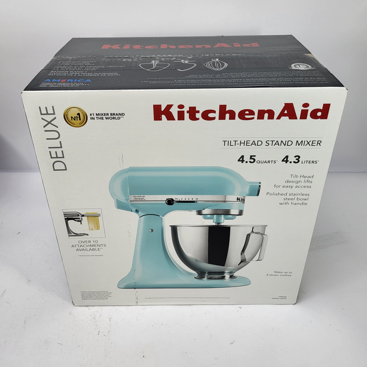 New KitchenAid Tilt-Head Stand Mixer 4.5Qt Automatic Mixer KSM97MI Blue
