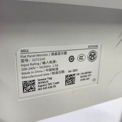 Dell 27" S2721HS LED-backlit LCD IPS 60Hz Flat Panel Monitor