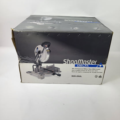New Delta ShopMaster 10in Compound Corded Miter Saw w/ Lase