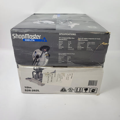 New Delta ShopMaster 10in Compound Corded Miter Saw w/ Lase