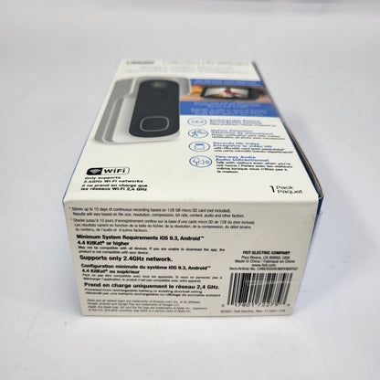 New Feit Electric CAM/DOOR/WIFI/BATG2 Smart Video Doorbell 1080p