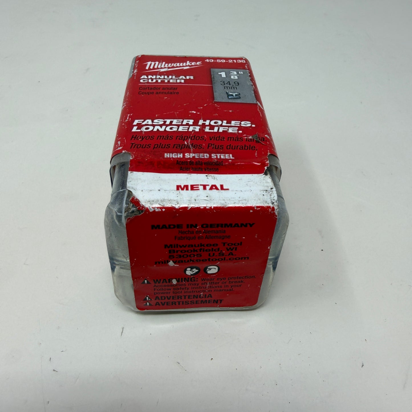 New Milwaukee 49-59-2138 1-3/8" Annular Cutter 34.9mm HSS Mag Drill Bit