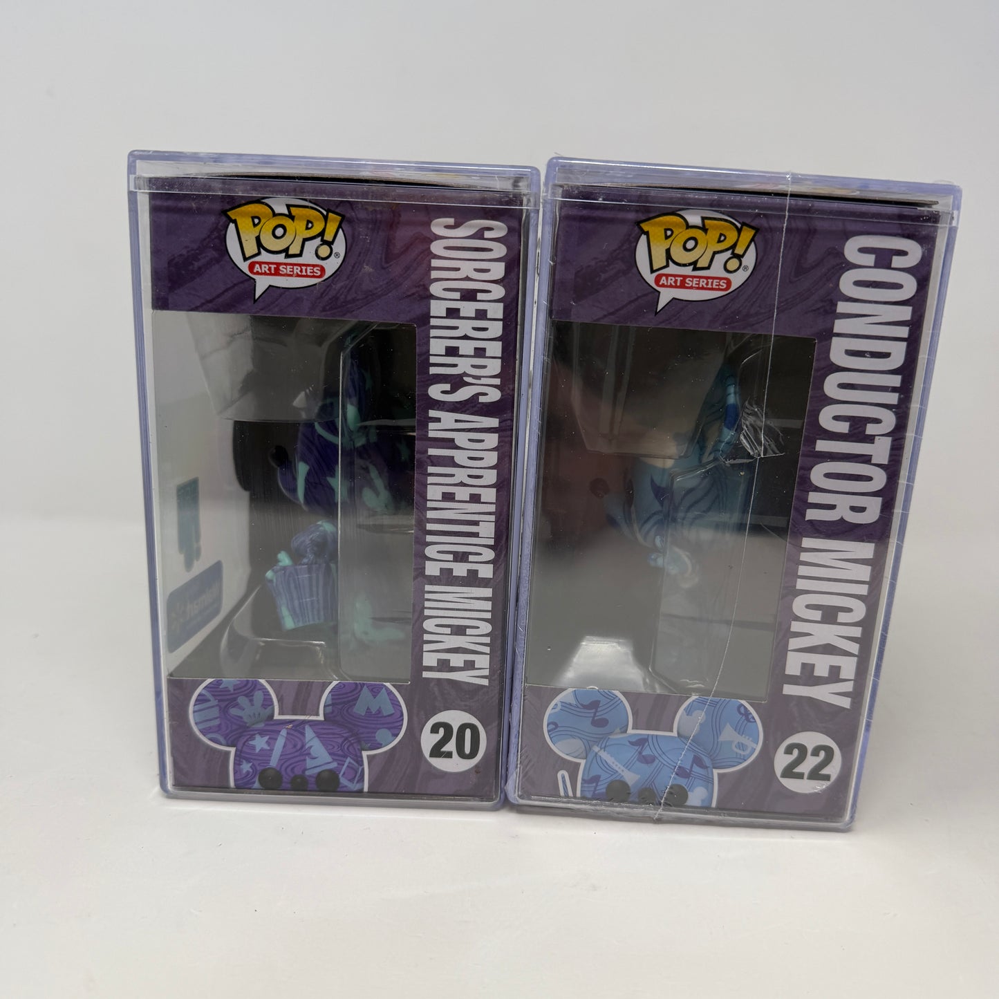Lot of 2 Funko Pop! Sorcerer's Apprentice & Conductor Mickey  Collectible Figures 20 & 22