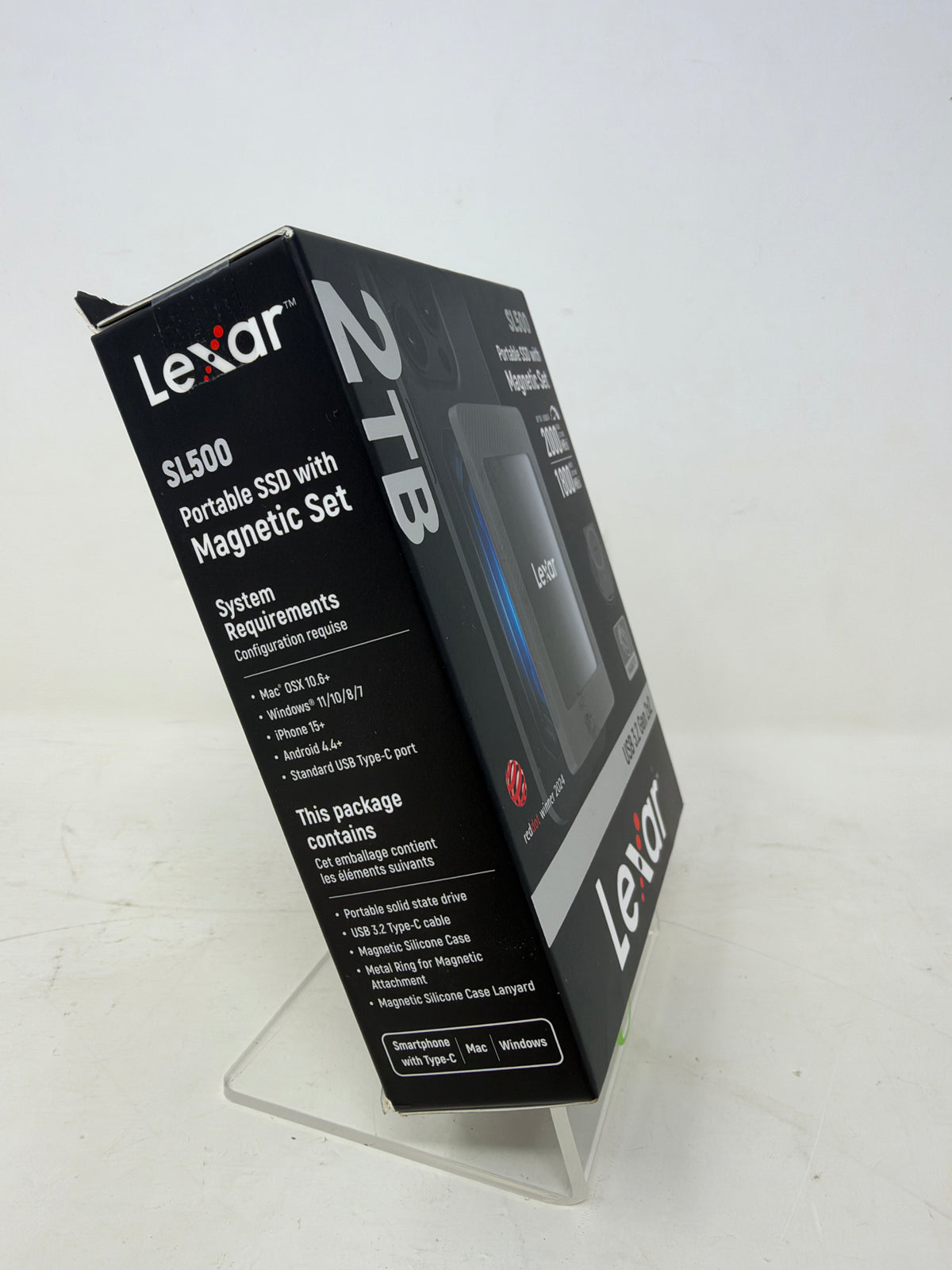 New Lexar SL500 2TB Portable External SSD Magnetic Set USB 3.2 Gen 2x2 