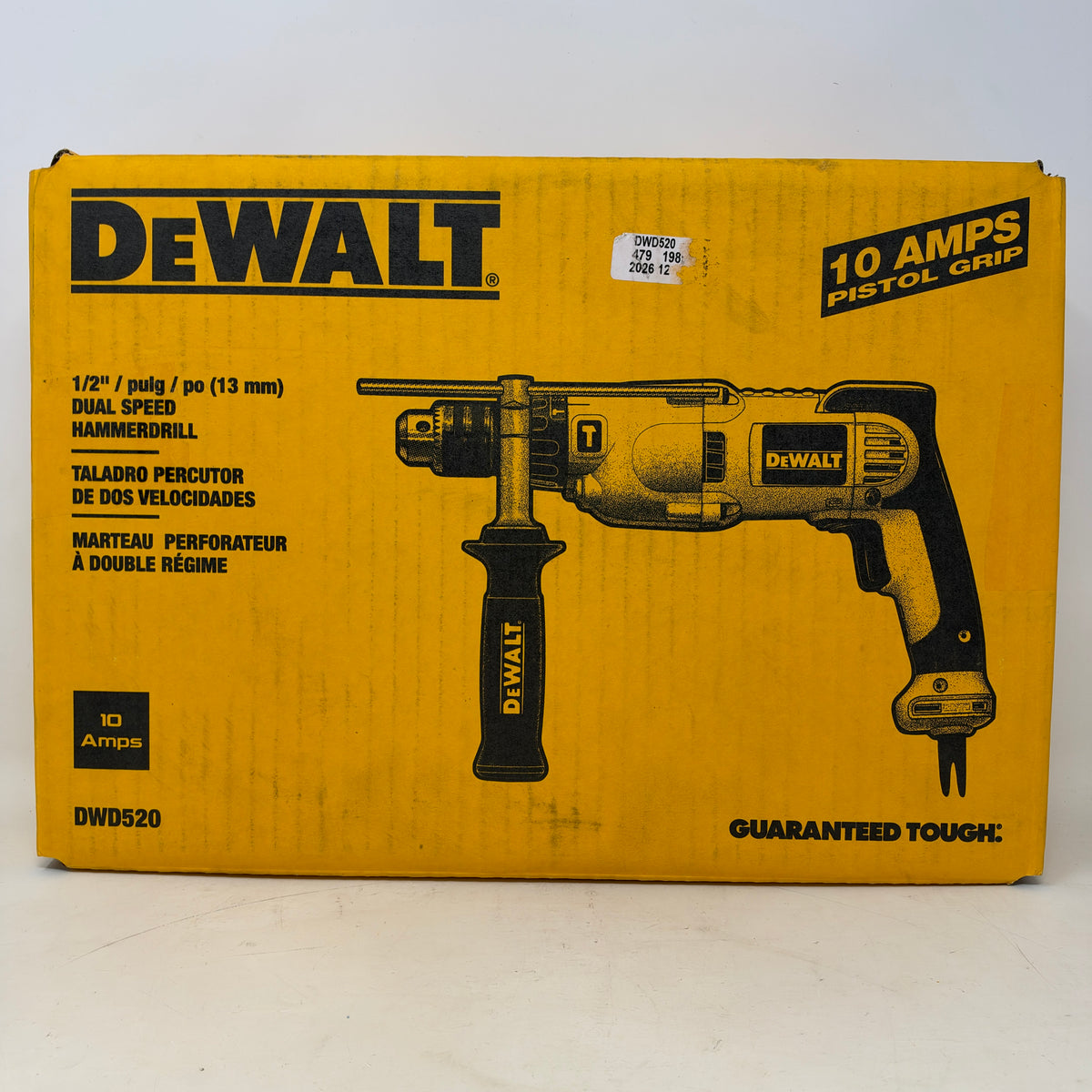 New DEWALT 10-Amps 1/2" Variable Speed Reversible Pistol Grip Hammer Drill