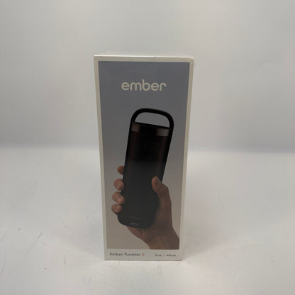 New Ember Tumbler 2 Black 16 oz Temperature Control Smart Travel Mug 