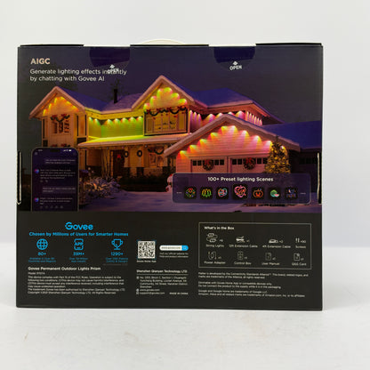 New Govee Permanent Outdoor Lights Prism White RGBWWIC