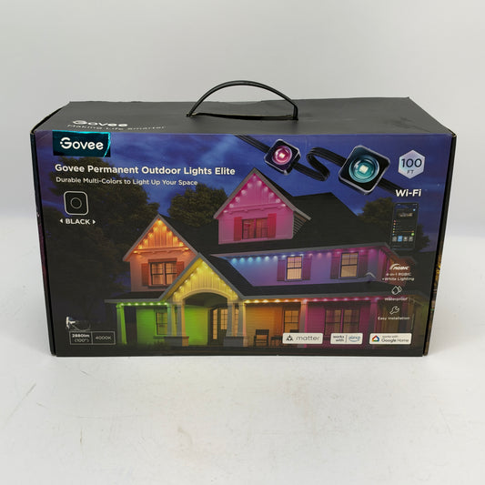 New Govee H805AA11 Permanent Outdoor Lights Black WiFi RGBIC LED String Lights