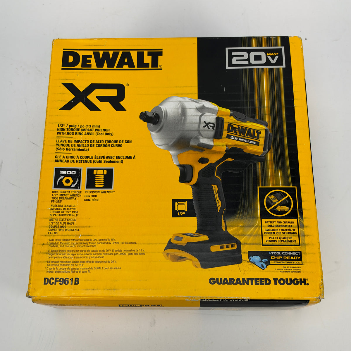 New DeWalt DCF961B 20V MAX Cordless 1/2" High Torque Impact Wrench Tool Only