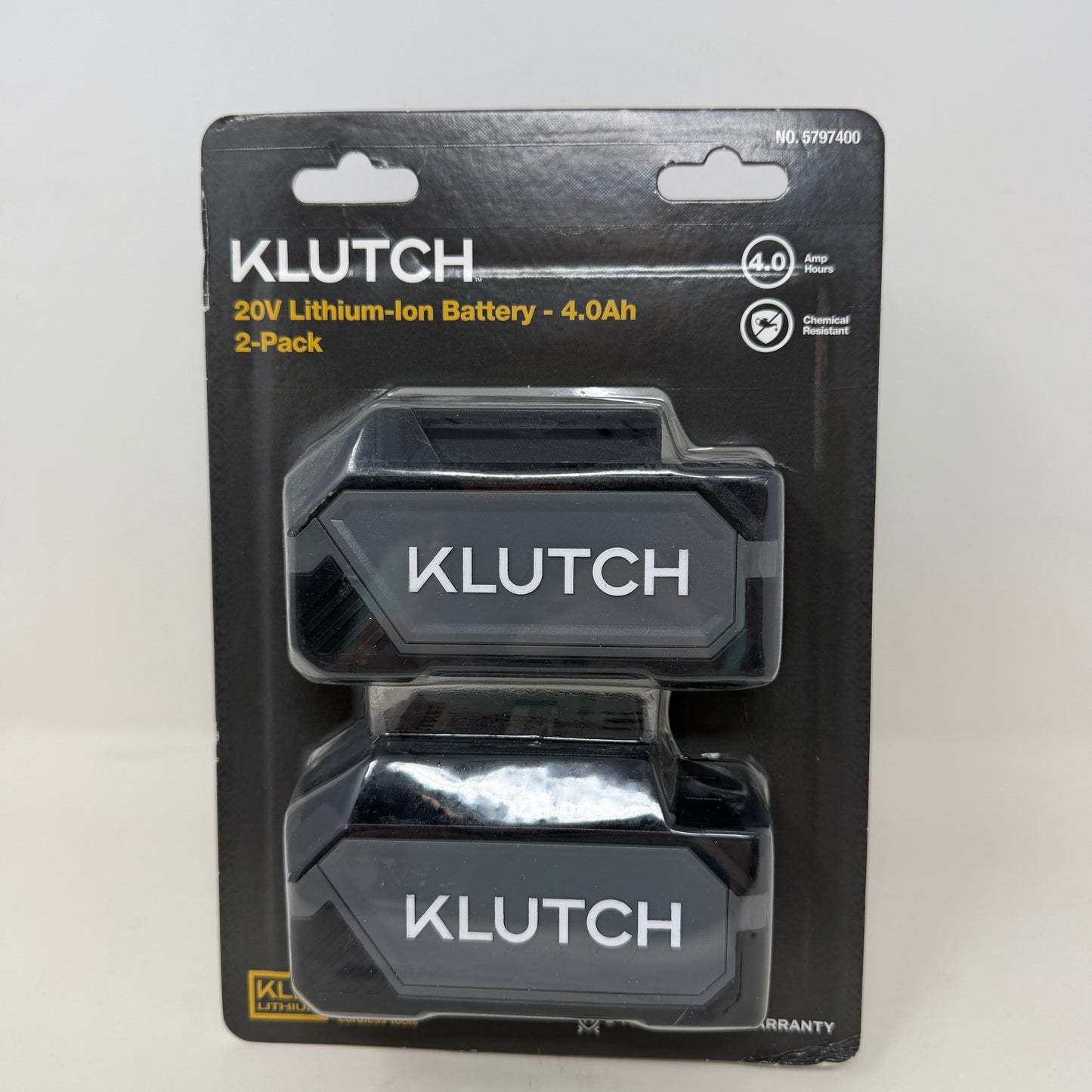 New Klutch 5797400 20V 4.0Ah Lithium-Ion Battery 2-Pack Genuine OEM