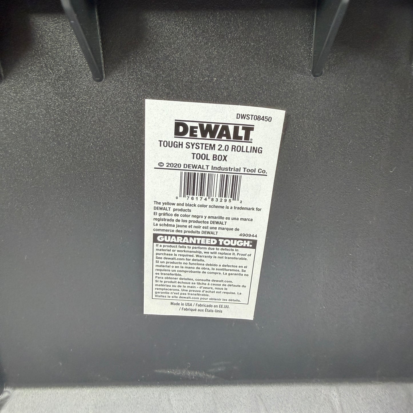 New Dwalt DWST08450 Tough System 2.0 Rolling Tool Box