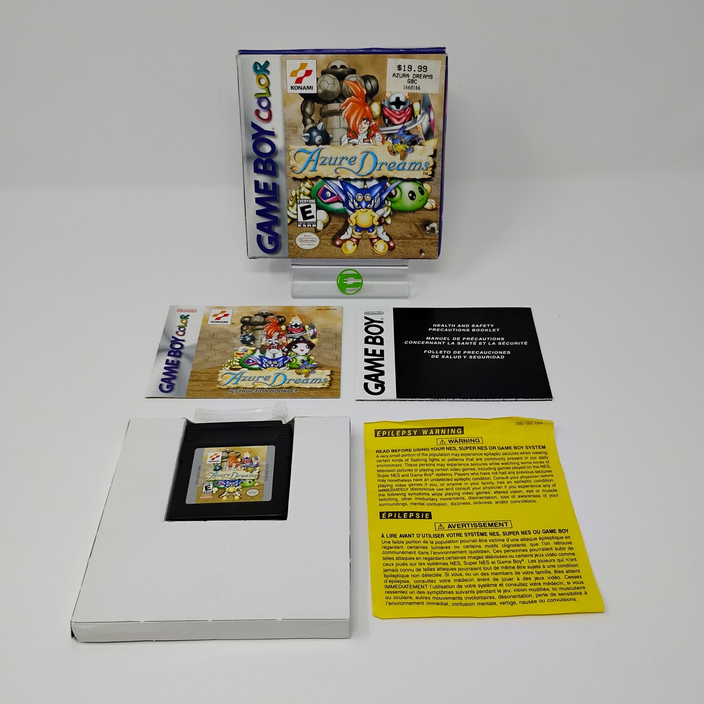 Azure Dreams (Nintendo GameBoy Color, 2000) CIB