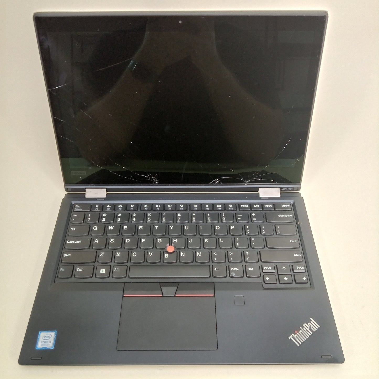 Broken Lenovo ThinkPad L390 Yoga 13.3" i3-8145U 2.1GHz 4GB Ram 256GB SSD