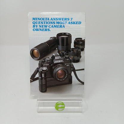 Minolta X-700 35MM Film Camera; Tripod, Lens, Manuals