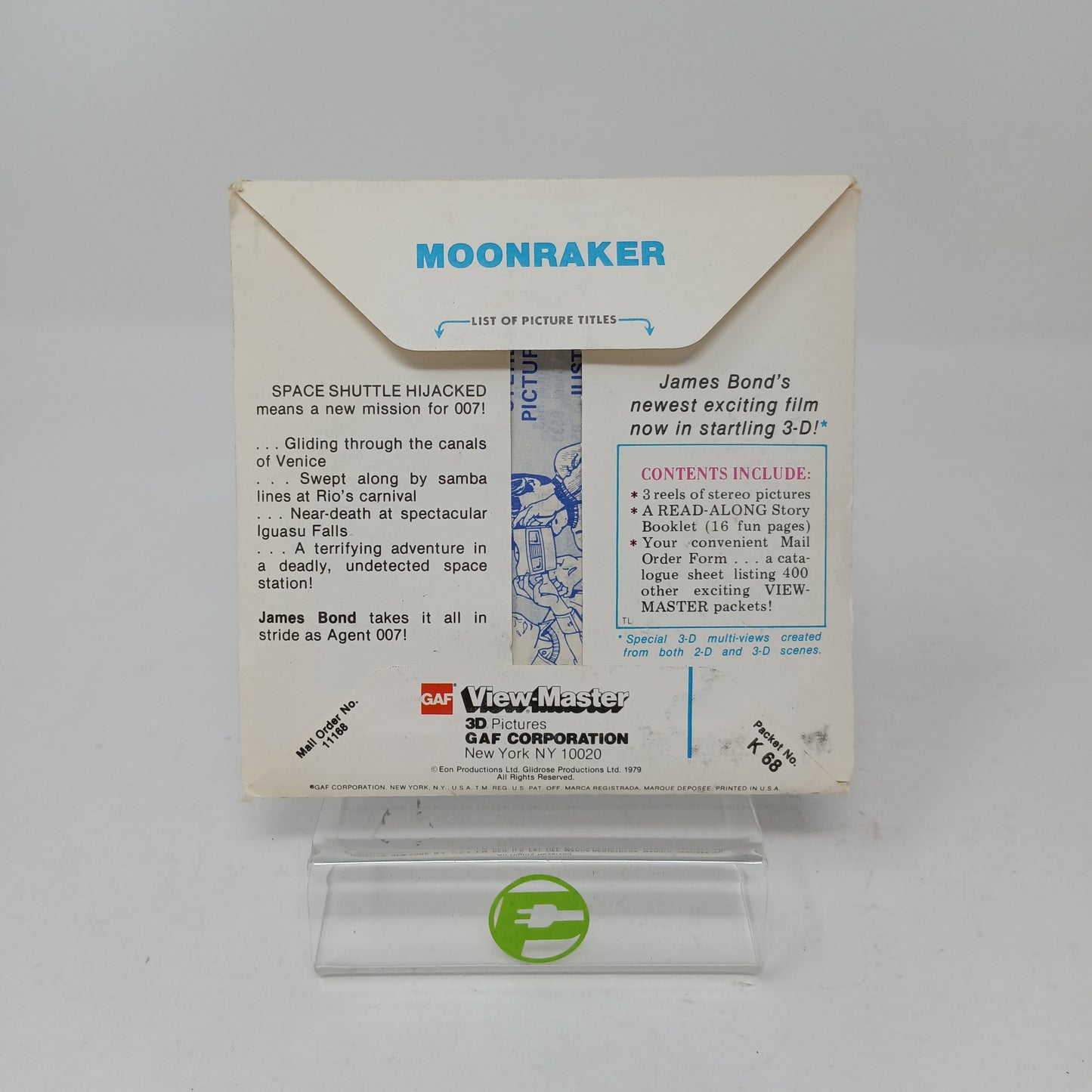 Moonraker 007 James Bond Movie Roger Moore view-master Reels Packet