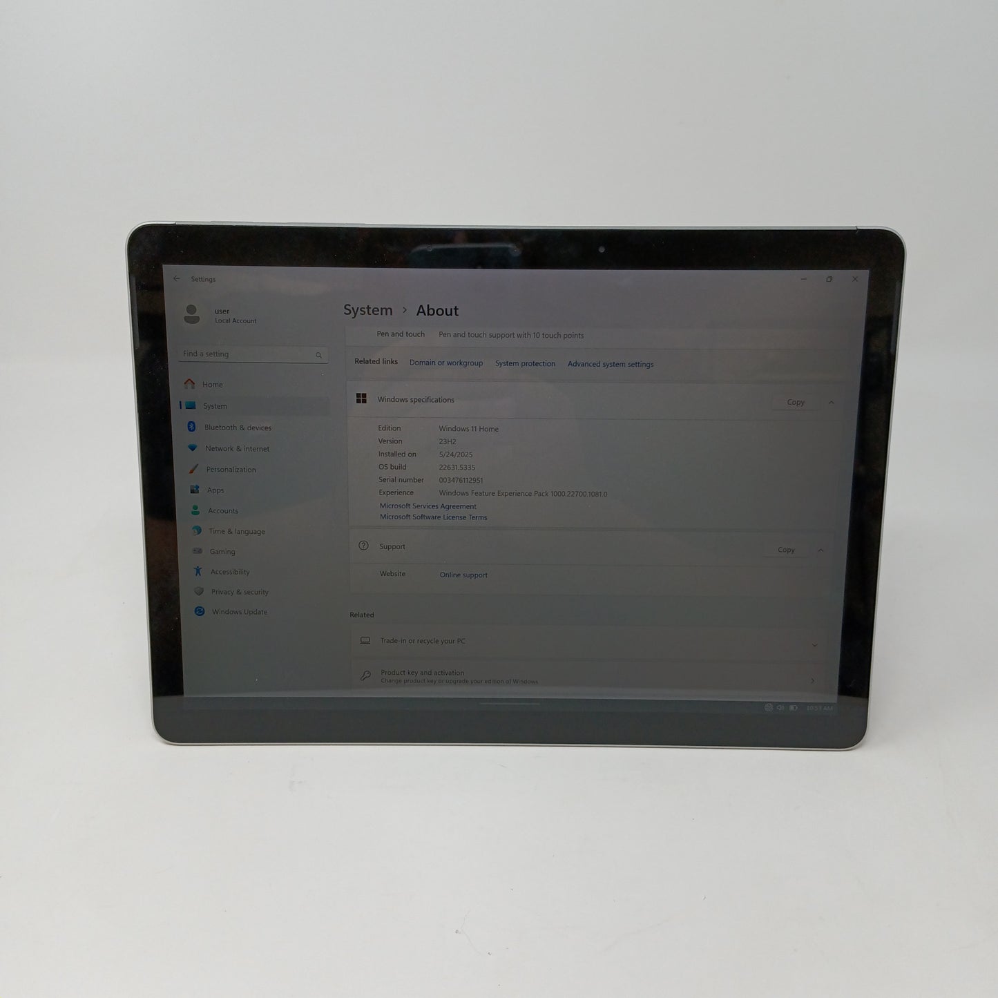 Microsoft Surface Go 2 1901 10.5" Pentium 4425Y 1.7GHz 4GB RAM 64GB SSD