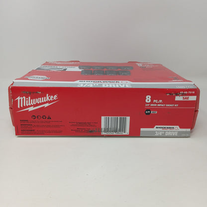 Milwaukee 8pc 3/4" dr impact socket kit 49-66-7018