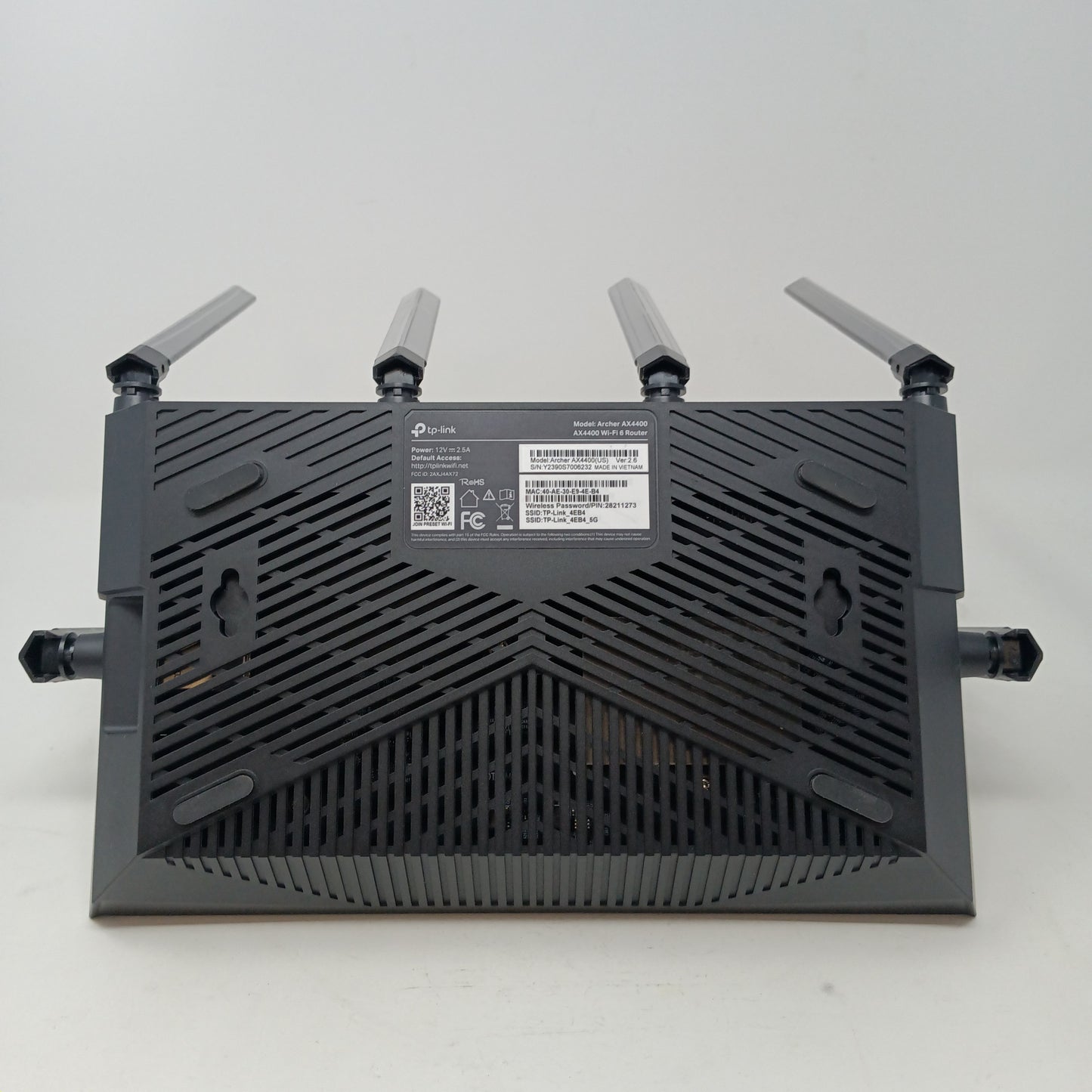 TP Link AX4400 Dual Band 6 Stream Wi-Fi 6 Router 0150603742