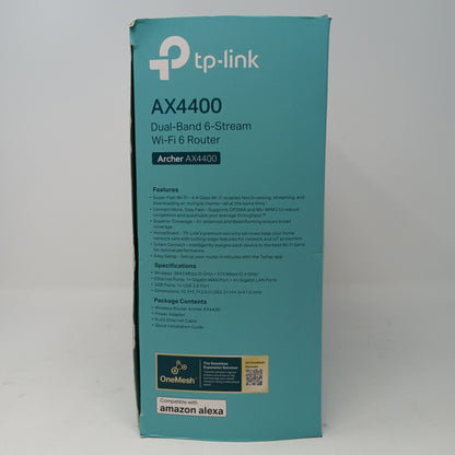 TP Link AX4400 Dual Band 6 Stream Wi-Fi 6 Router 0150603742