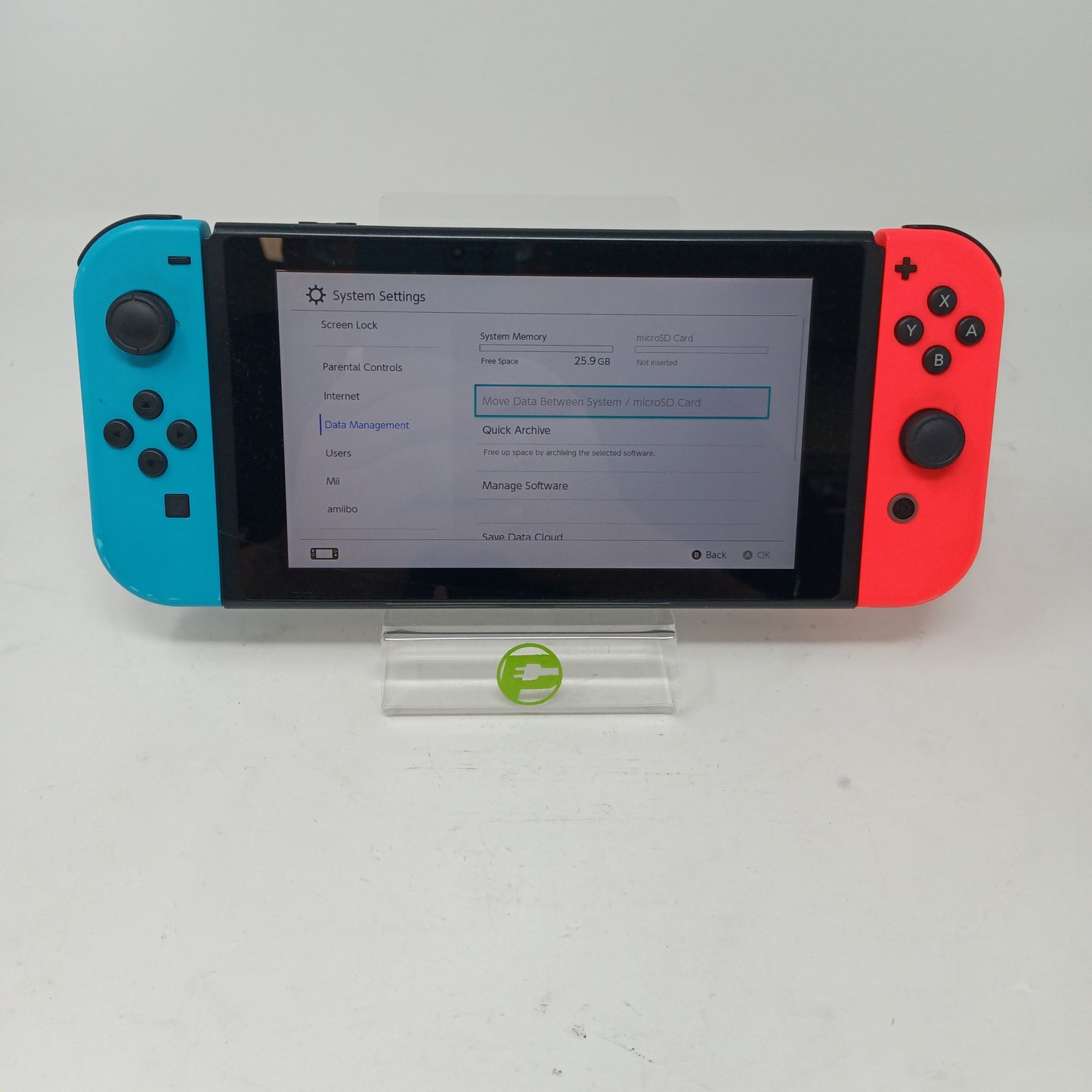 Nintendo Switch v1 Video Game Console HAC-001 Red/Blue