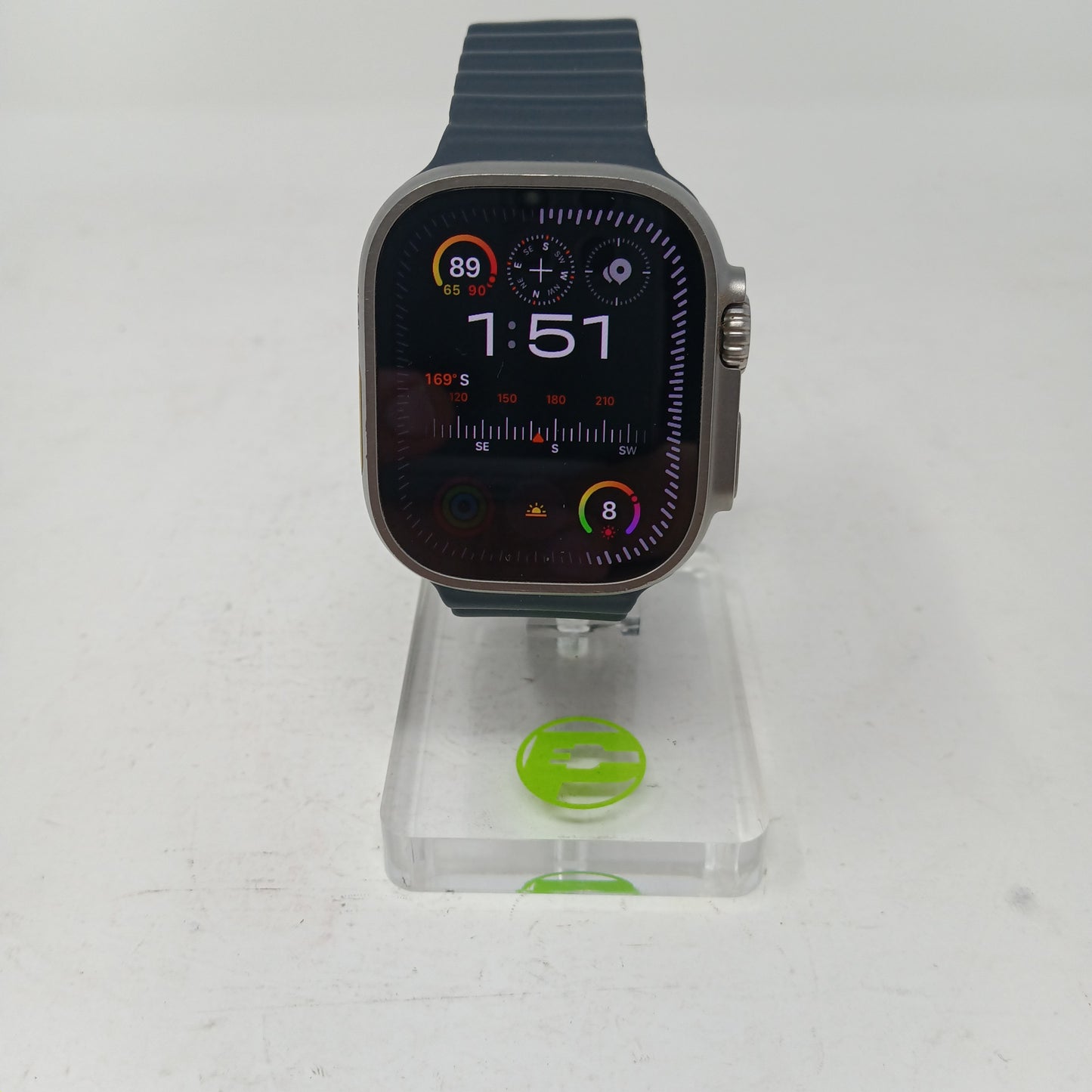 Unlocked Apple Watch Ultra 2 49MM Blue Titanium Blue Sport Band MREQ3LL/A