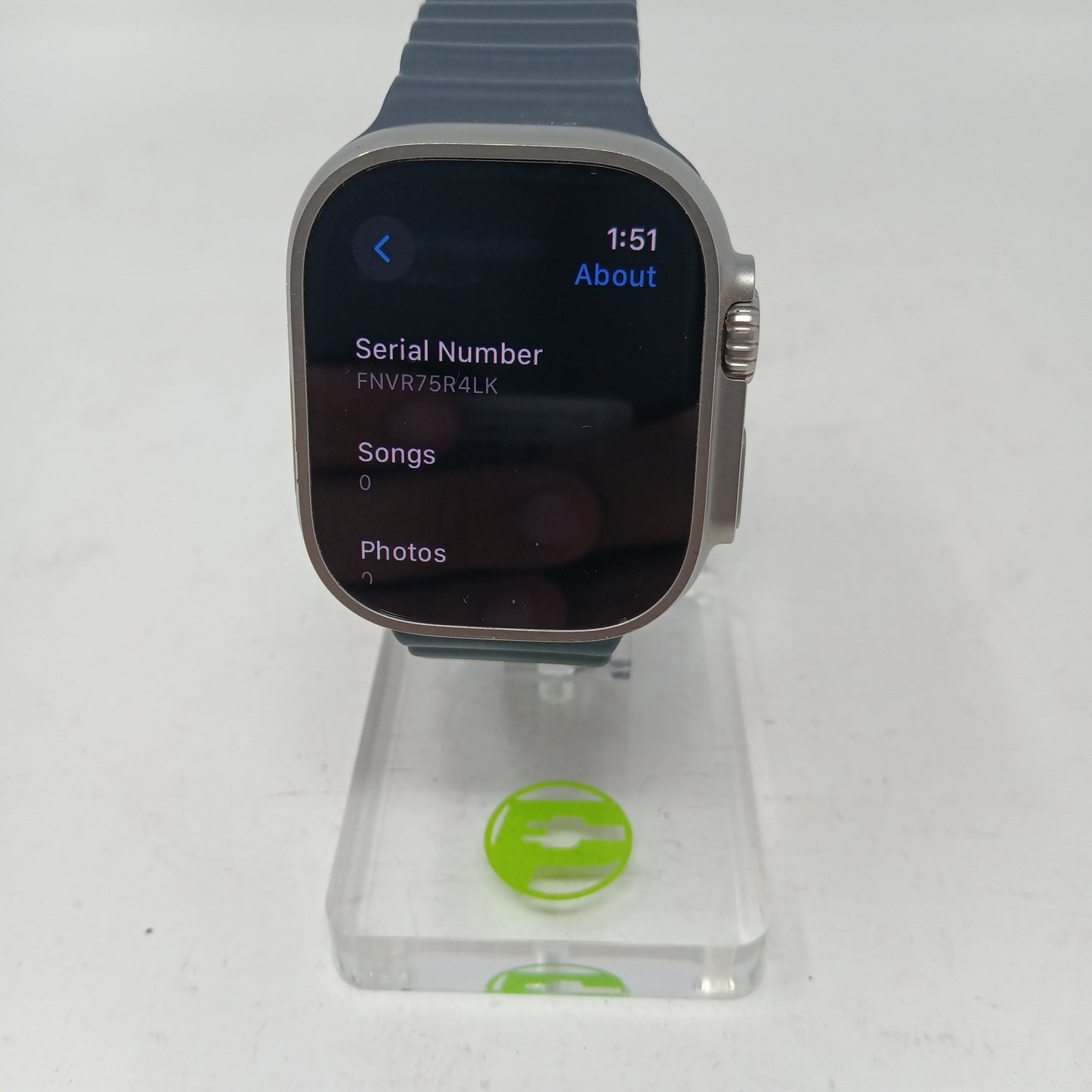 Unlocked Apple Watch Ultra 2 49MM Blue Titanium Blue Sport Band MREQ3LL/A