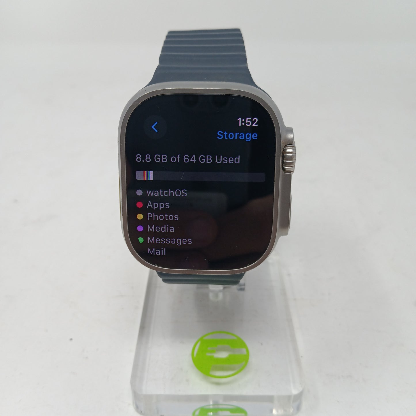 Unlocked Apple Watch Ultra 2 49MM Blue Titanium Blue Sport Band MREQ3LL/A