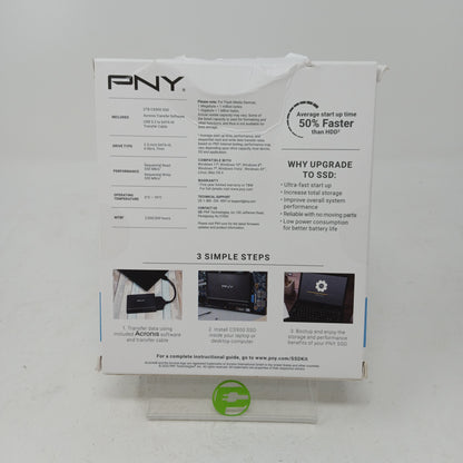 PNY 2TB CS900 2.5” Solid State SATA-III SSD Upgrade Kit w/Transfer Cable
