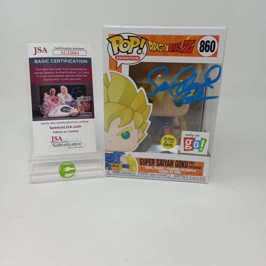 Funko Pop Super Sayan Goku 860 Go Exclusive Signed Authenticated