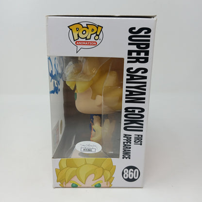 Funko Pop Super Sayan Goku 860 Go Exclusive Signed Authenticated