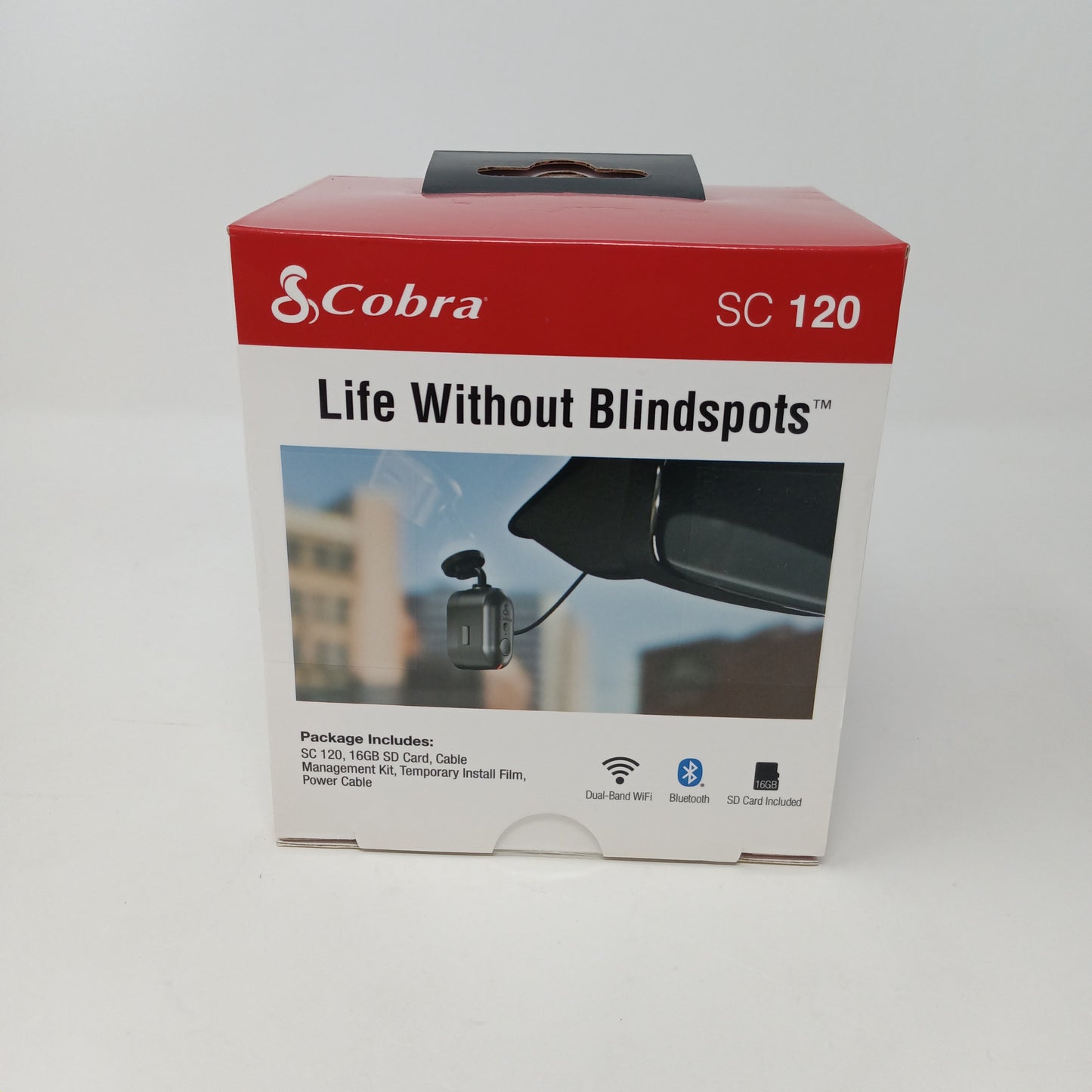 Cobra SC 120 QHD Front Camera 1440P Discreet Dash Cam 16GB WIFI