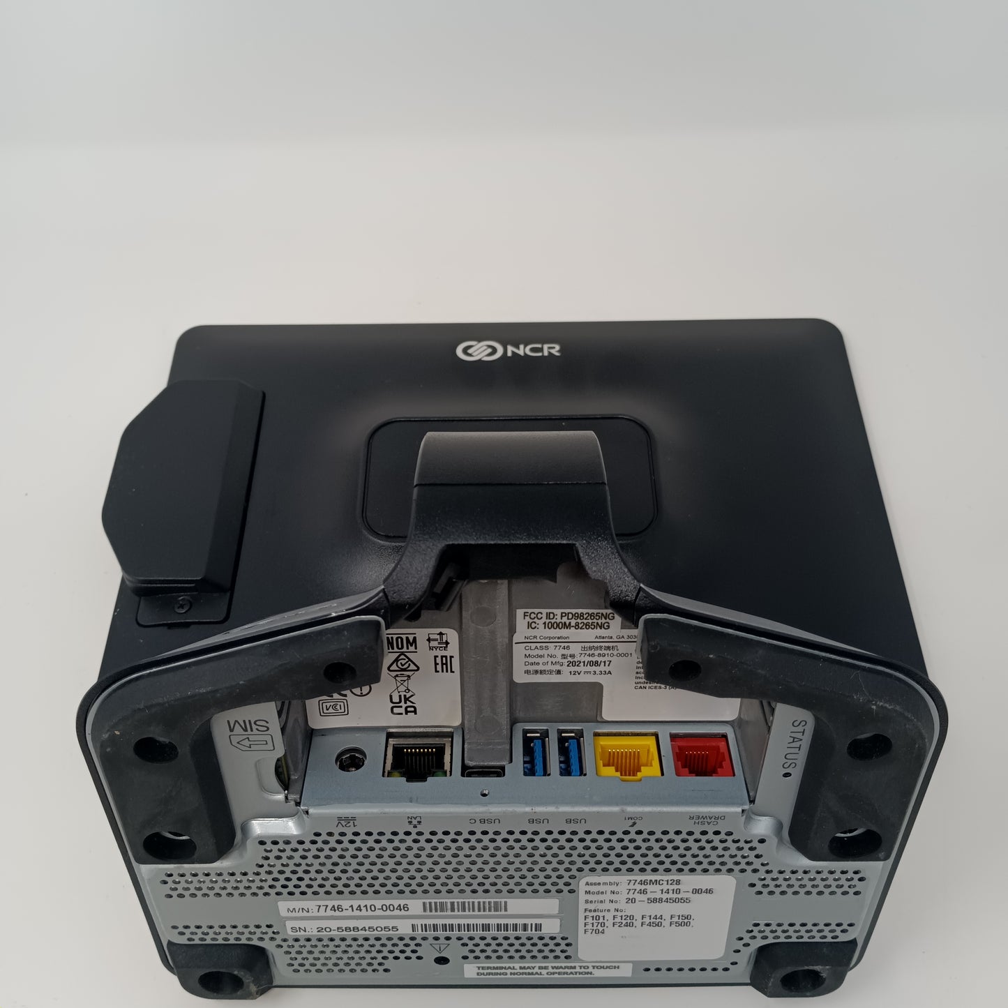 NCR POS 7746-1410-0046 Payment Terminal POS 10” Display