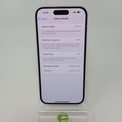 Unlocked Apple iPhone 15 128GB Pink MTLW3LL/A