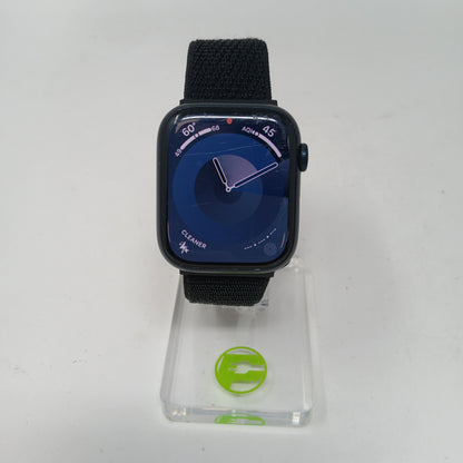 GPS Only Apple Watch Series 8 45MM Blue Aluminum Black Sport Band MNUL3LL/A