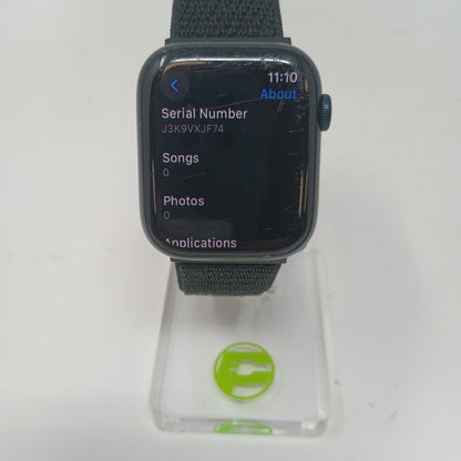 GPS Only Apple Watch Series 8 45MM Blue Aluminum Black Sport Band MNUL3LL/A