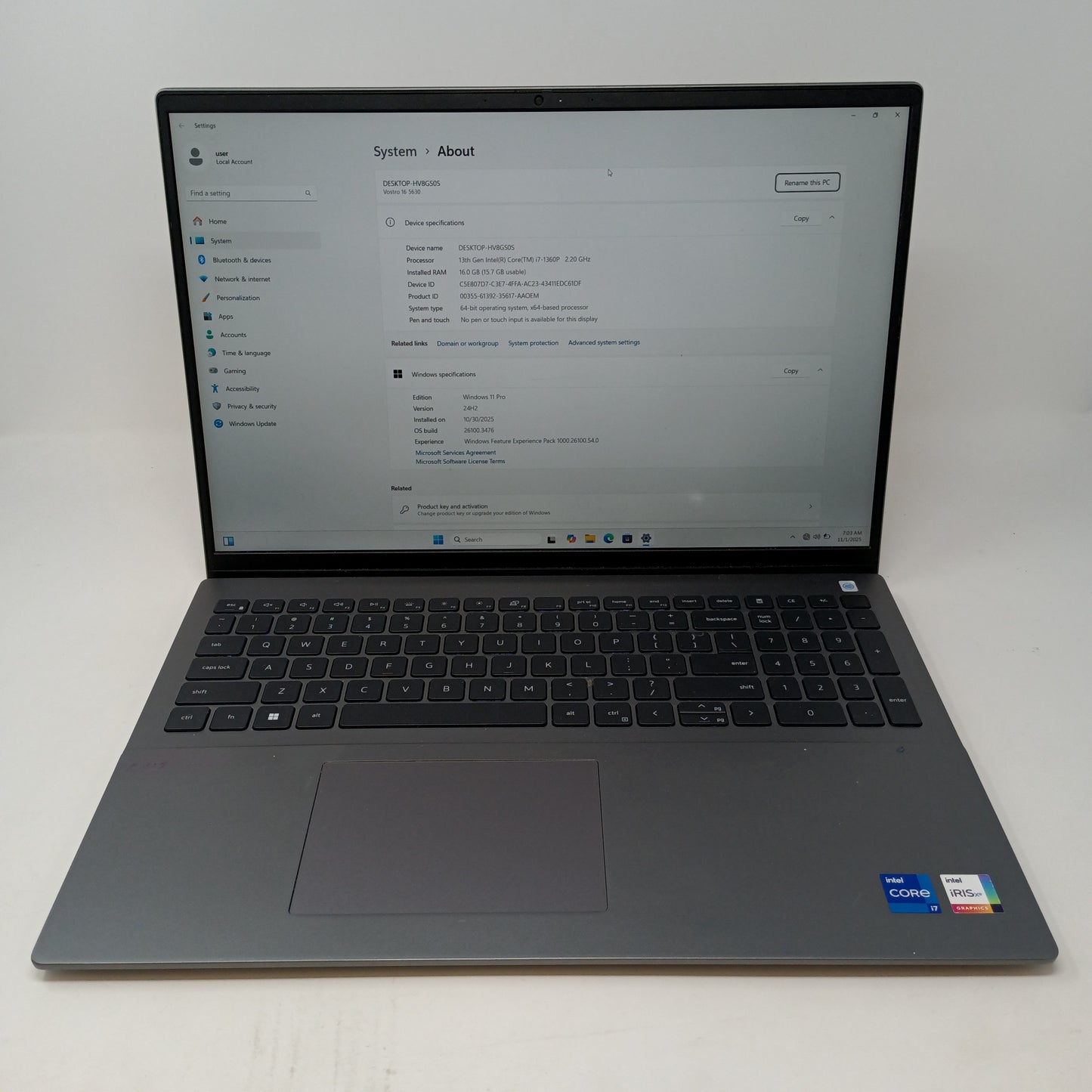 Dell Vostro P117F 0VNF5A01 16" i7-1360P 2.2GHz 16GB RAM 256GB SSD