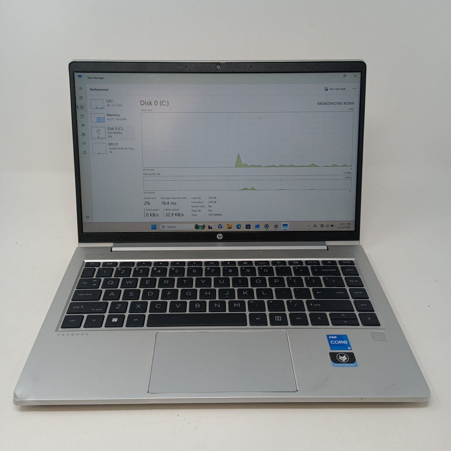 HP ProBook AX20INGW 15" i5-1135G7 2.4GHz 8GB RAM 250GB SSD