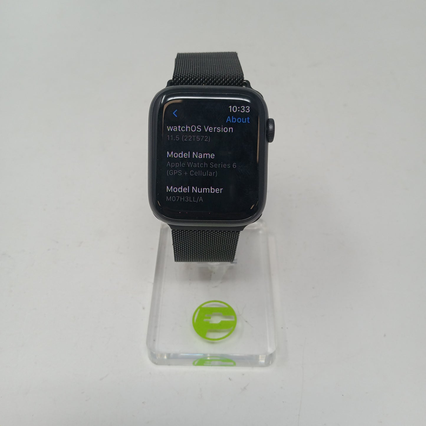 Unlocked Apple Watch Series 6 44MM Black Ceramic Black Metal MO7H3LL/A