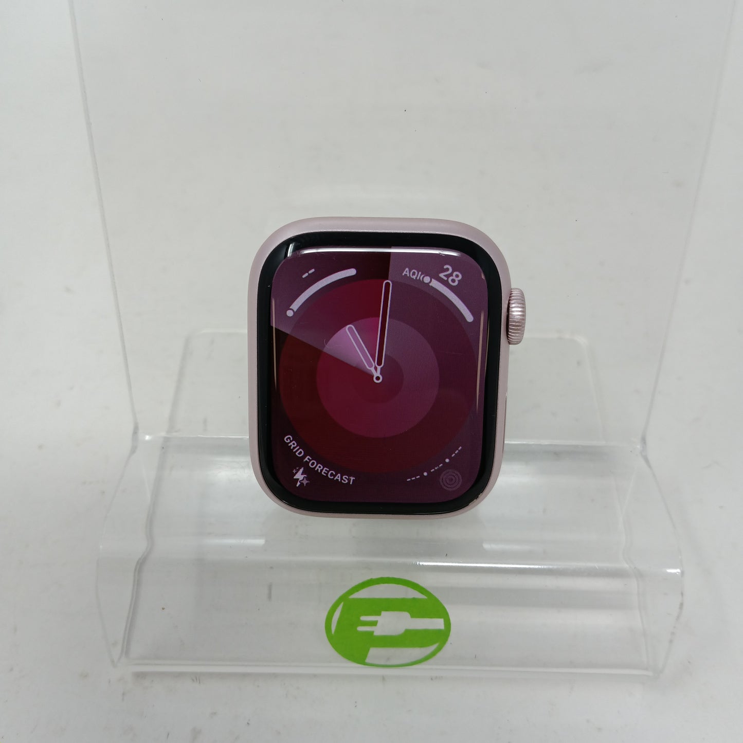 GPS Only Apple Watch Series 9 45MM Pink Aluminum Black Metal Band MR9N3LW/A