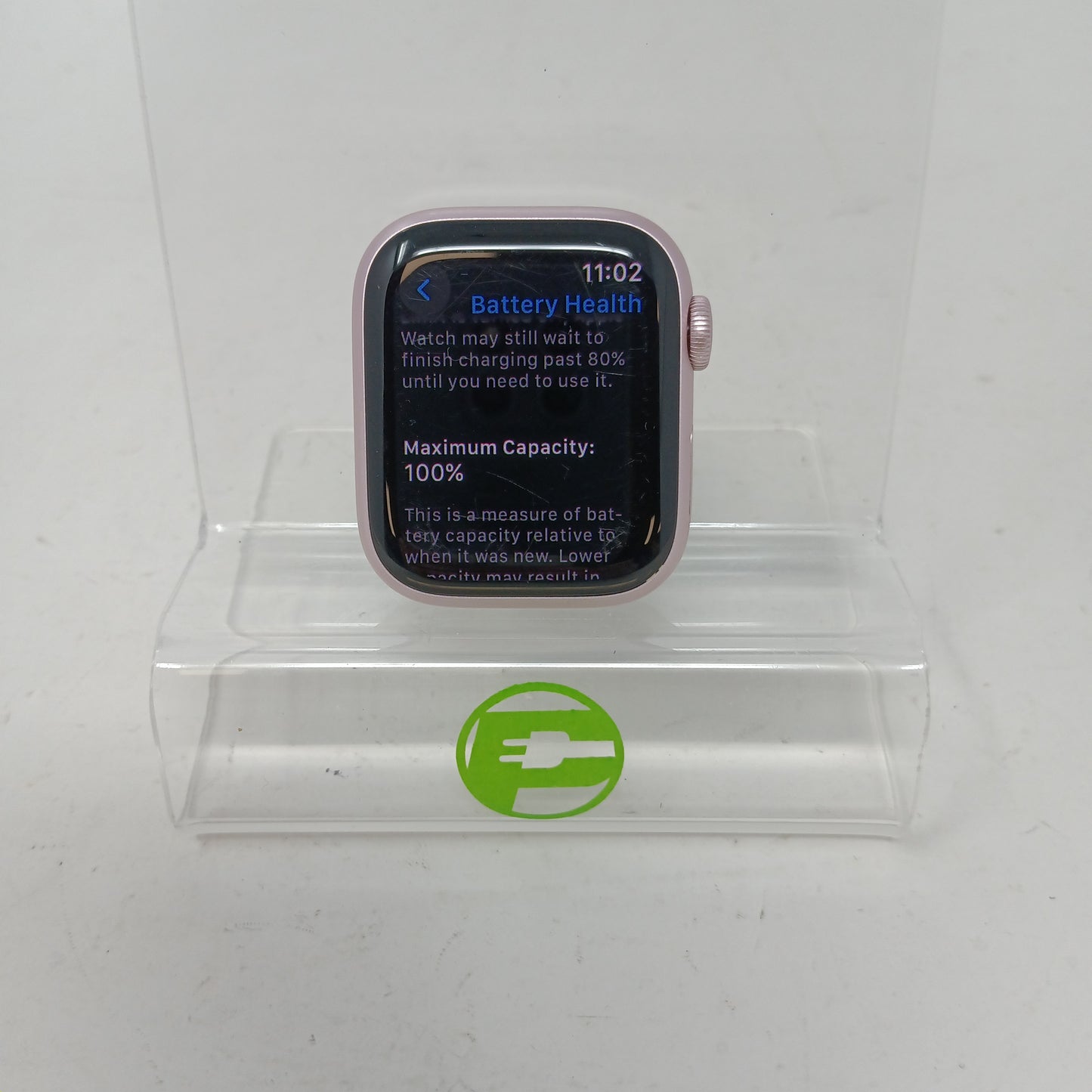 GPS Only Apple Watch Series 9 45MM Pink Aluminum Black Metal Band MR9N3LW/A