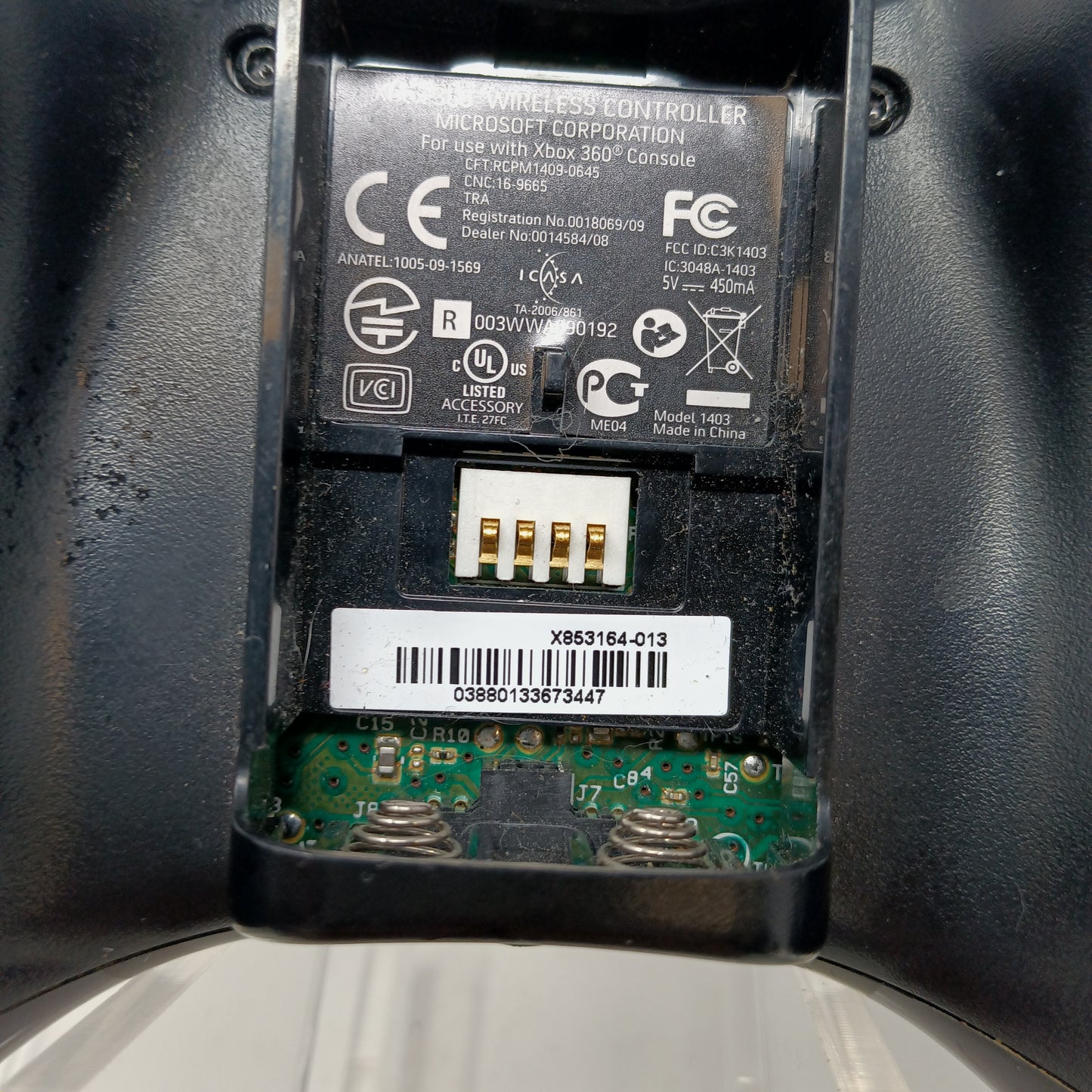 Lot of 2 Microsoft Xbox 360 Wireless Controller Black