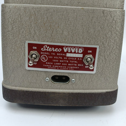 TDC Stereo Vivid Model 116 Vintage 3D Slide Projector with Case