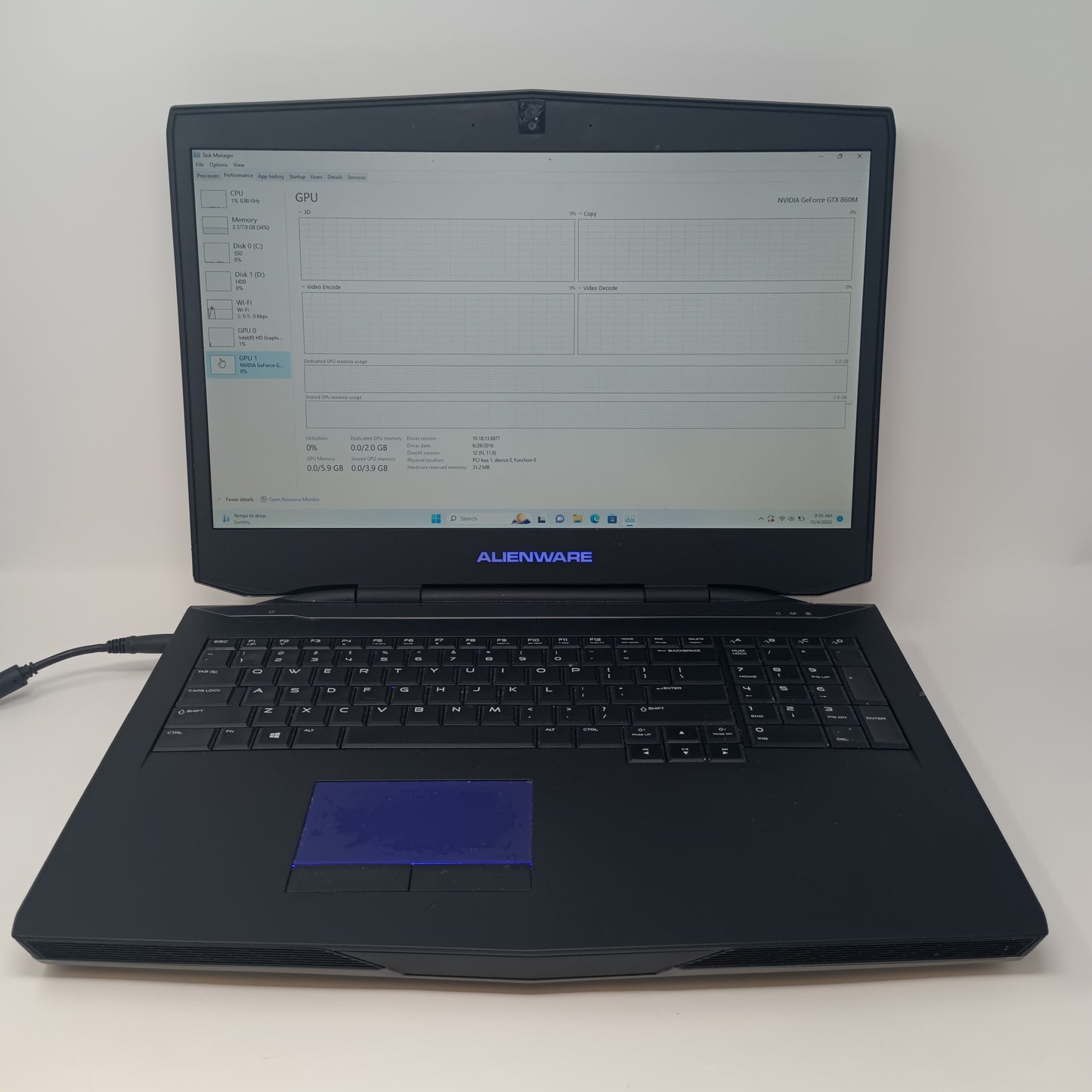 Alienware 17 P18E 17.3" i7-4710MQ 2.5GHz 8GB RAM 1TB SSD