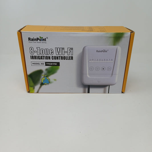 RainPoint 8‑Zone WiFi Irrigation Controller TTC819WRF Smart Weather‑Based Timer