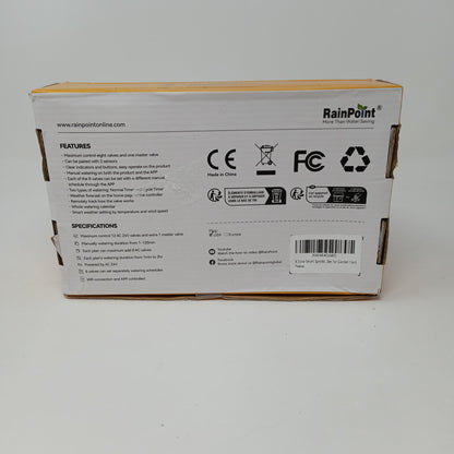 RainPoint 8‑Zone WiFi Irrigation Controller TTC819WRF Smart Weather‑Based Timer