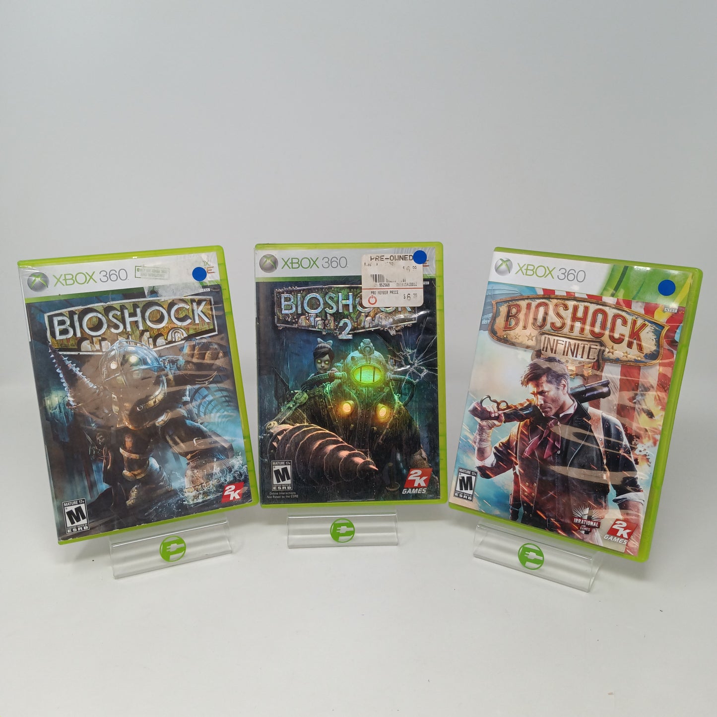 Lot of 3 Microsoft Xbox 360 Games BioShock 1, 2, & infinite