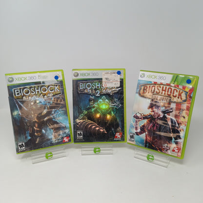 Lot of 3 Microsoft Xbox 360 Games BioShock 1, 2, & infinite